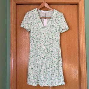 Mango Green Floral Dress